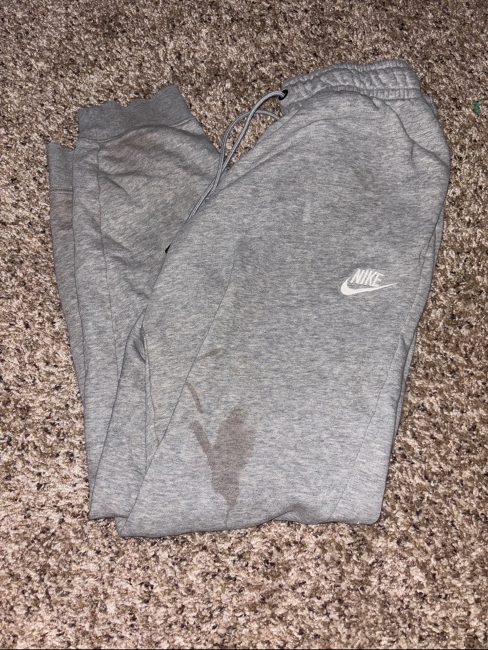 Nike Kids Grey Logo Fleece Joggers